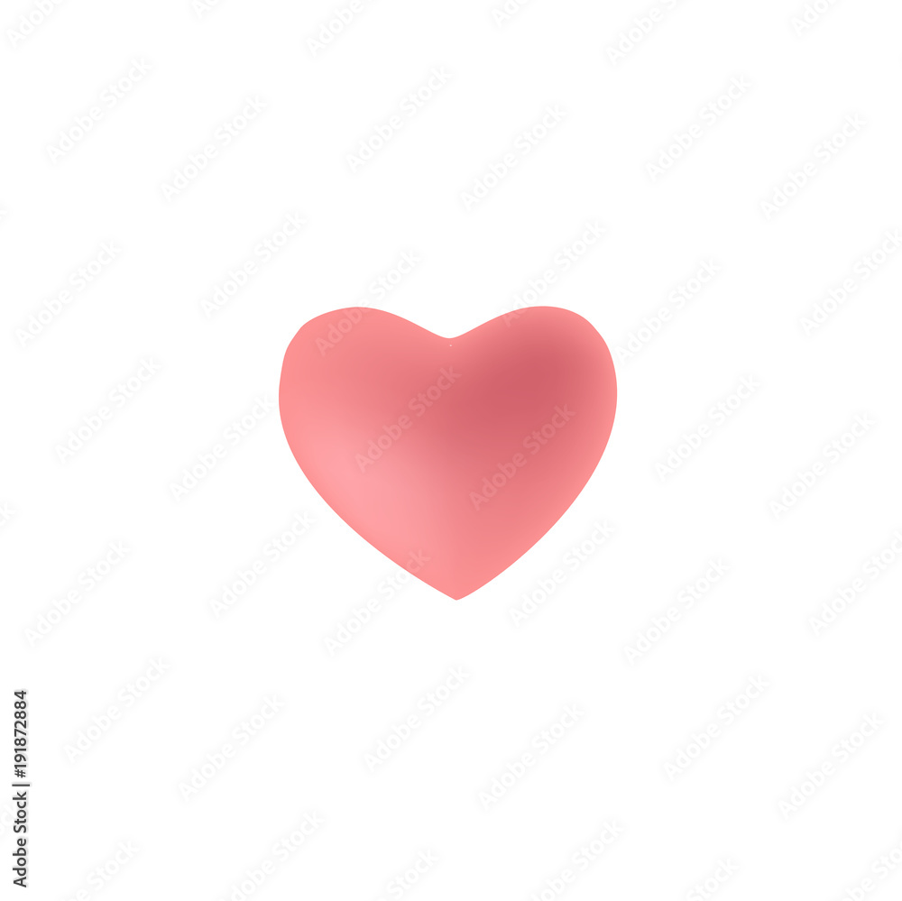 Heart symbol, vector illustration. 
