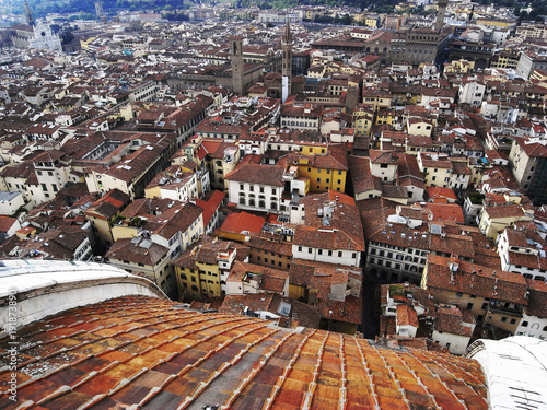 Florence skyline seen from the rooftop of the cathedral #191873890