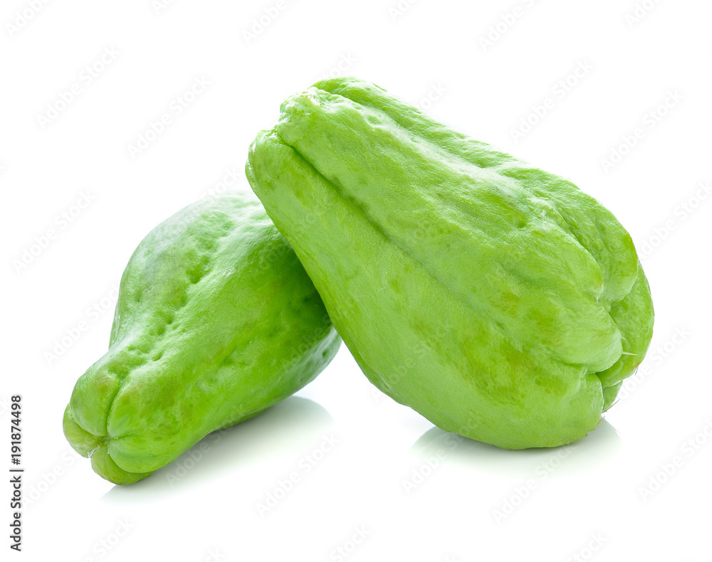 Chayote isolated on white background Chayote isolated on white background