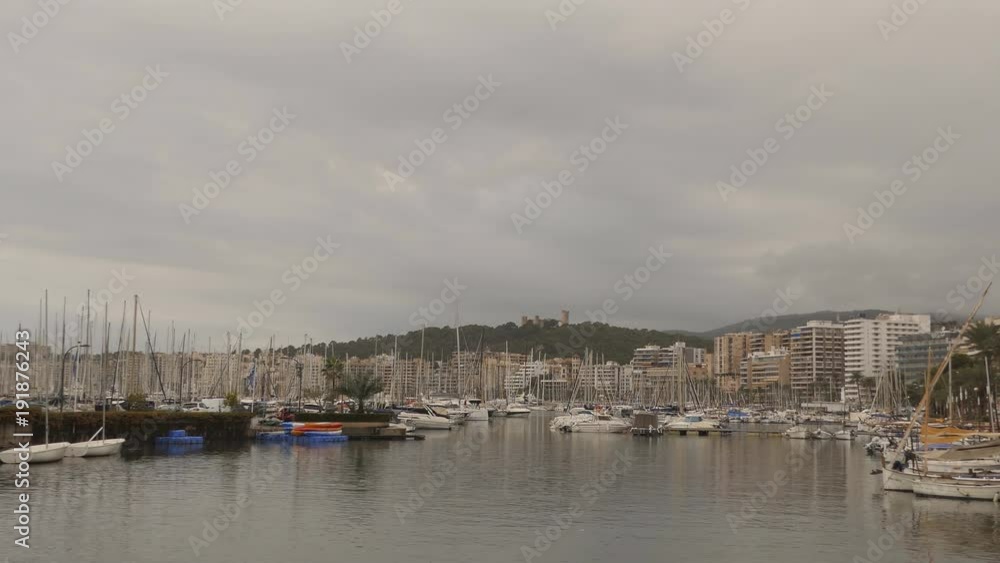 View of the harbor and city embankment. Europe. View of the harbor and city embankment. Europe.