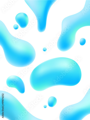 Fluid blue shapes