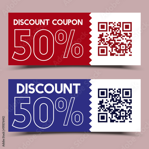 discount coupon with qr code