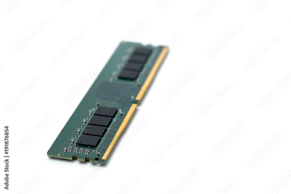 Computer ram on white background Computer ram on white background
