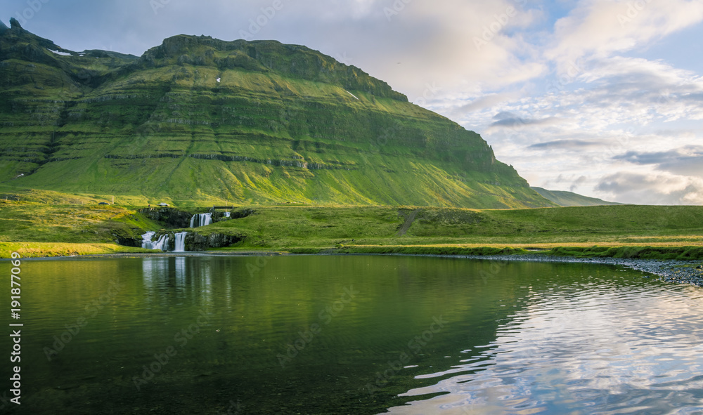 Dynjandi waterfall in the westfjords of Iceland