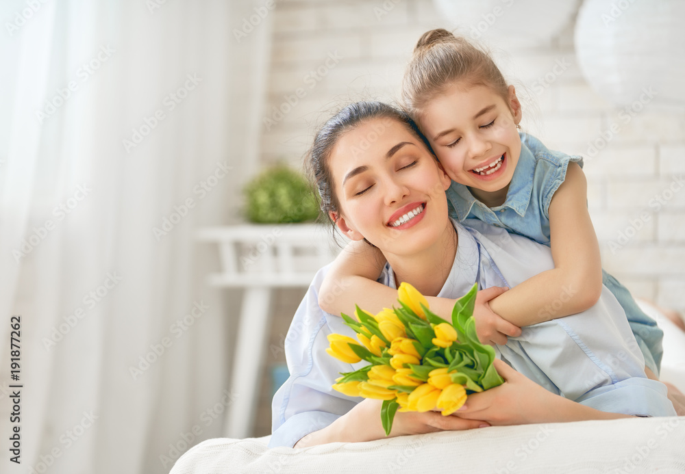 daughter congratulating mom daughter congratulating mom