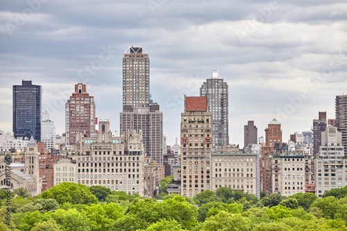 Manhattan skyline over the Central Park, New York City, USA.