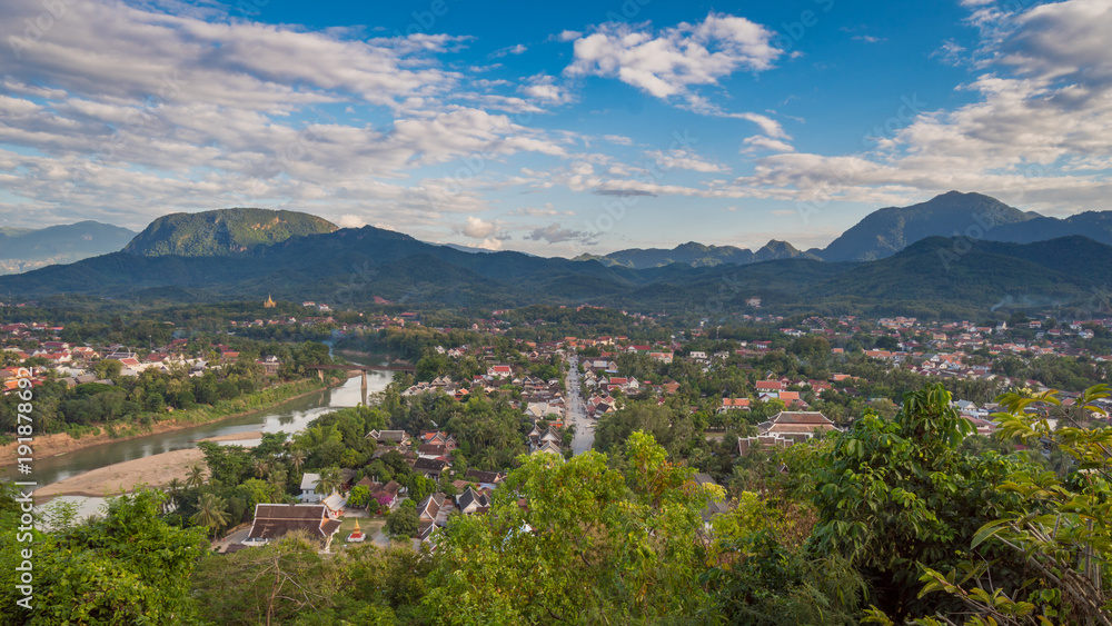 View of Luang Prabang, Laos from Mount Phousi