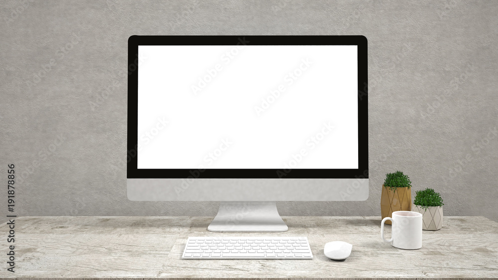 Fototapeta premium mock up poster frame in interior background,3D render
