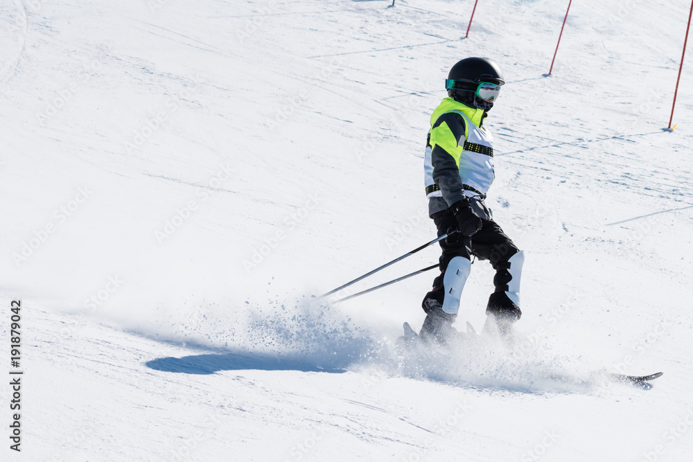 People are having fun in downhill skiing and snowboarding People are having fun in downhill skiing and snowboarding