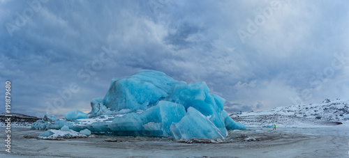 Icebergs swimming on frozen...