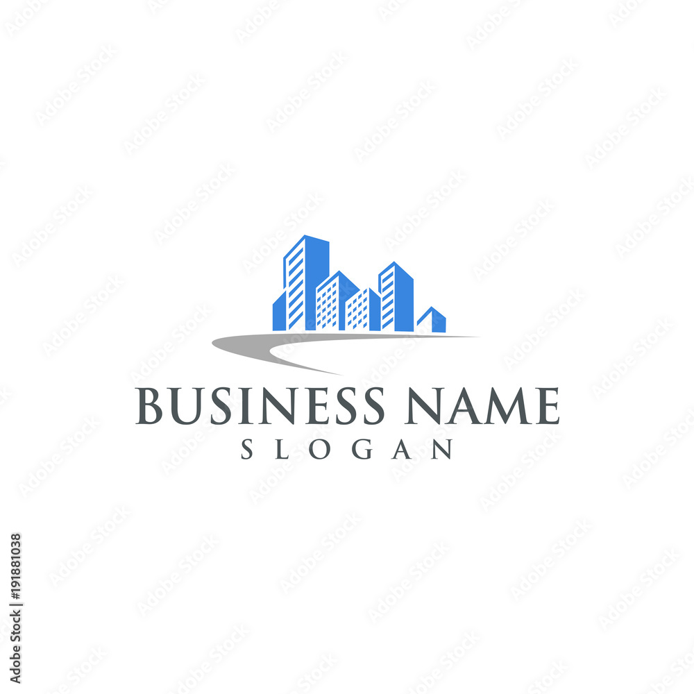 Building construction logo vector abstract graphic