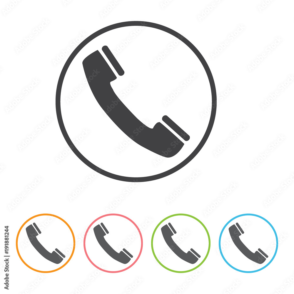 Phone receiver icon. Telephone sign. Vector set. FLAT 10EPS Phone receiver icon. Telephone sign. Vector set. FLAT 10EPS