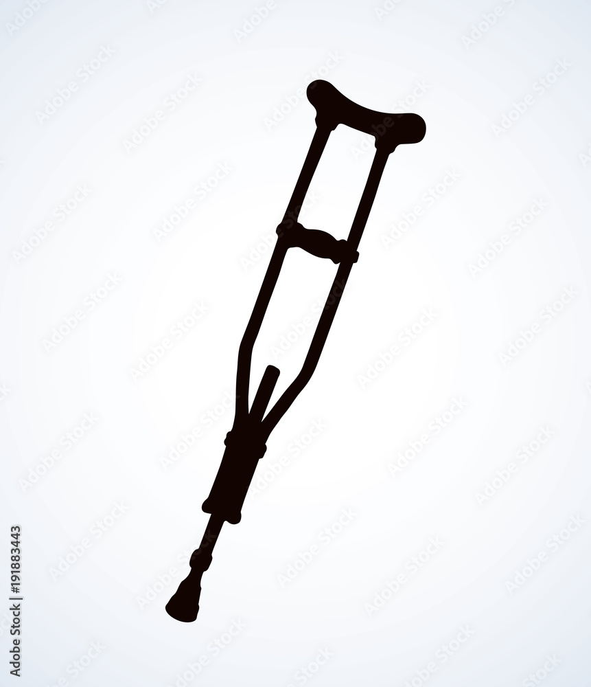 Crutch. Vector drawing Stock Vector Adobe Stock