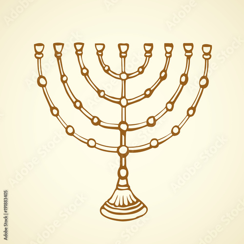 Menorah. Vector drawing