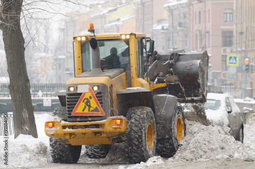 Cleaning of the city from snow.