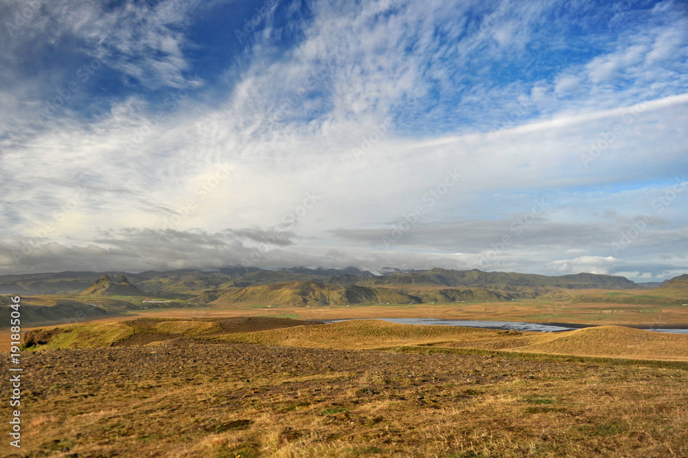 Iceland. Stunning scenery of the southern coast near Cape Dyrholaey