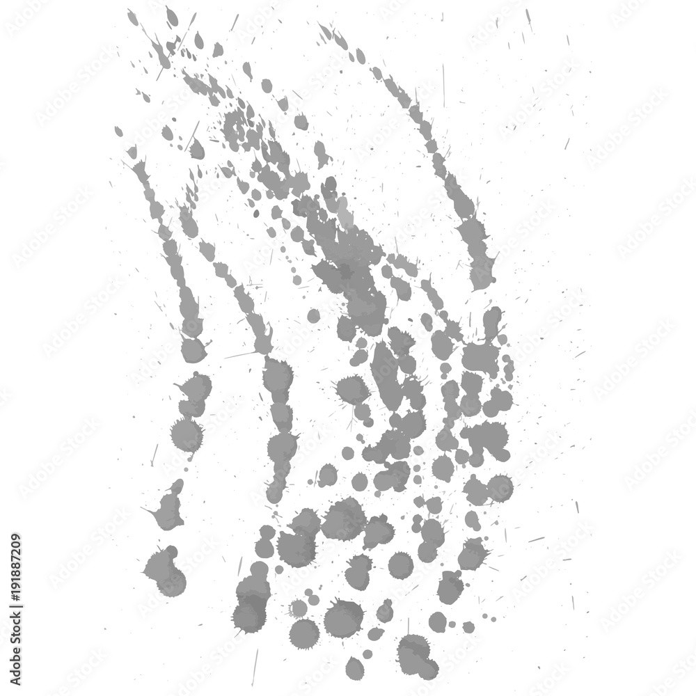 Gray paint Ink splash, isolated on white background. Vector Splats. Blots and Splashes. Grunge Ink Stains Gray paint Ink splash, isolated on white background. Vector Splats. Blots and Splashes. Grunge Ink Stains
