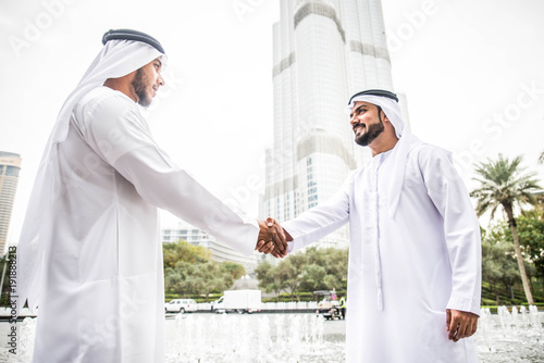 Arabian men in the Emirates photo