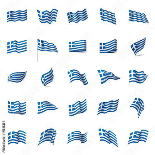 Greece flag, vector illustration