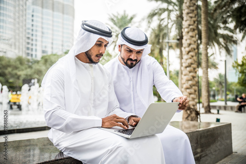 Arabian men in the Emirates photo