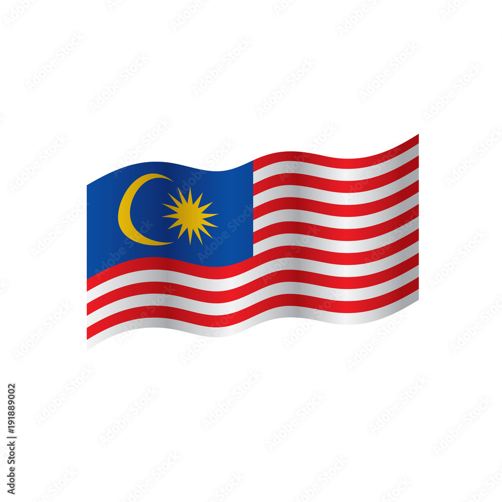 Malaysia flag, vector illustration