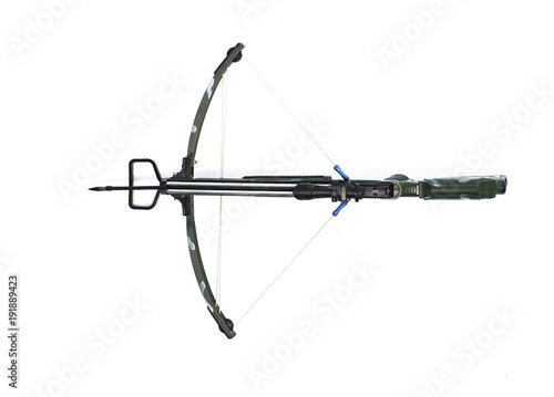 Fotografering military crossbow on white isolated background