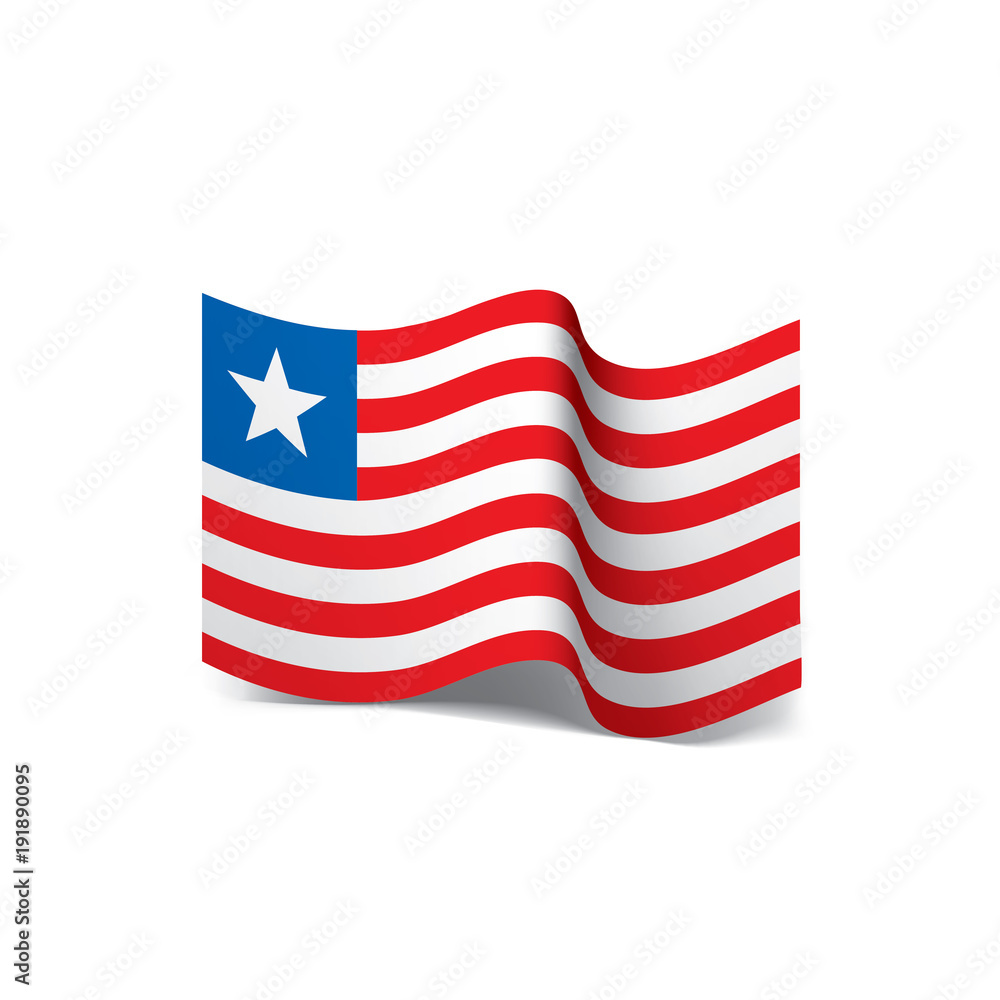 Obraz premium Liberia flag, vector illustration
