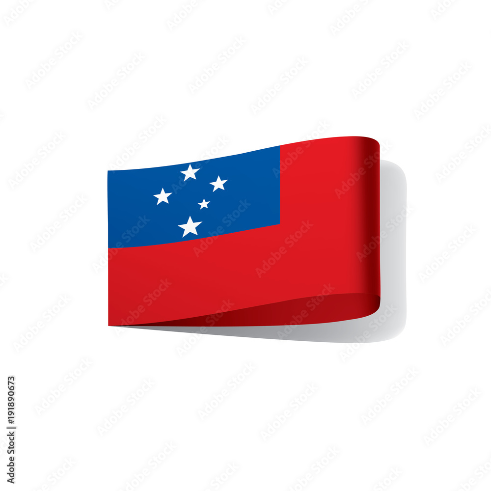 Obraz premium Samoa flag, vector illustration