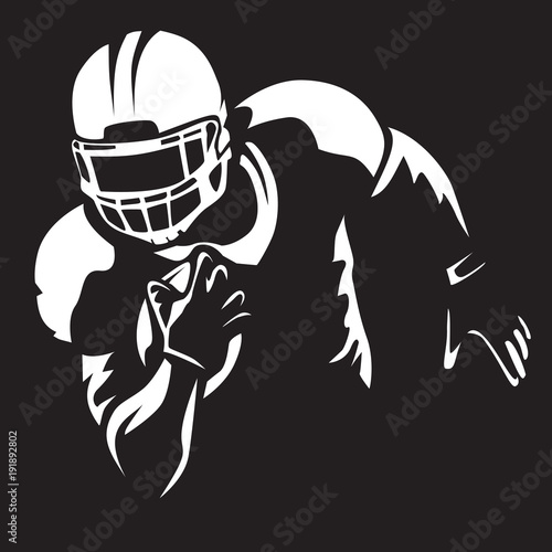 American footbal player 4 black