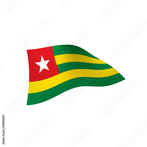 togo flag, vector illustration