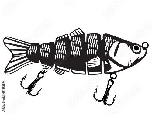 Fishing lure isolated on white