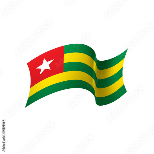 togo flag, vector illustration