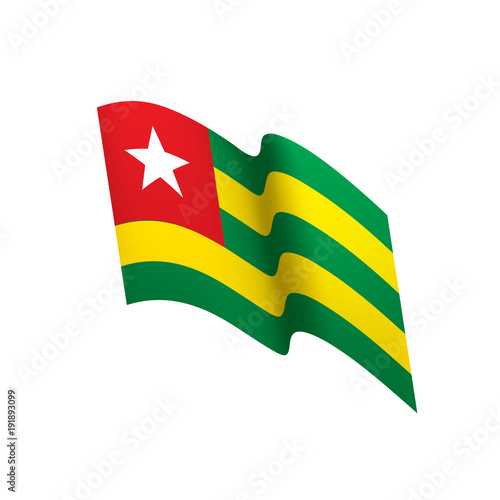 togo flag, vector illustration