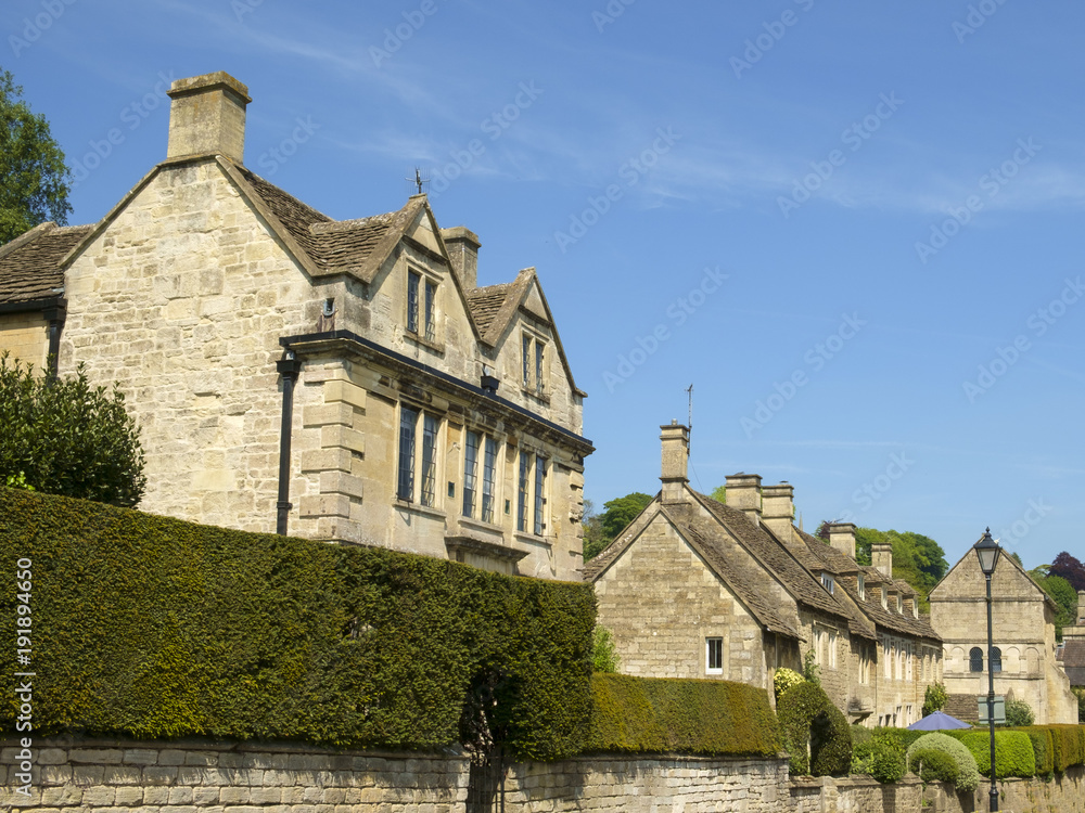 Quaint old homes around the church, Bradford-on-Avon, Wiltshire, UK Quaint old homes around the church, Bradford-on-Avon, Wiltshire, UK