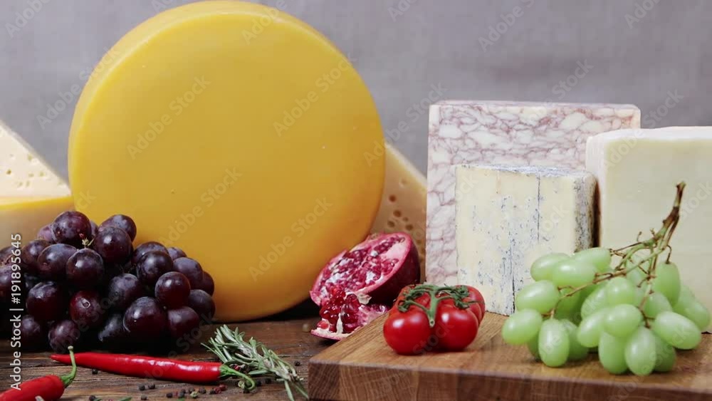 group of french aged delicatessen cheeses on wooden table intro motion slow hidef hd group of french aged delicatessen cheeses on wooden table intro motion slow hidef hd