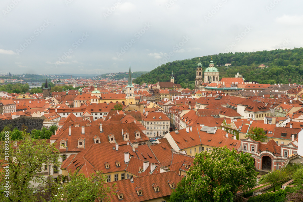Aerial view of Prague, Czech republic