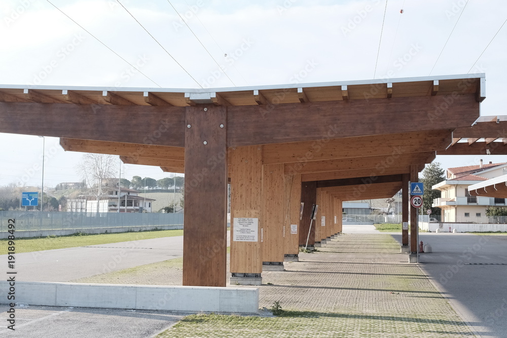 wooden carport