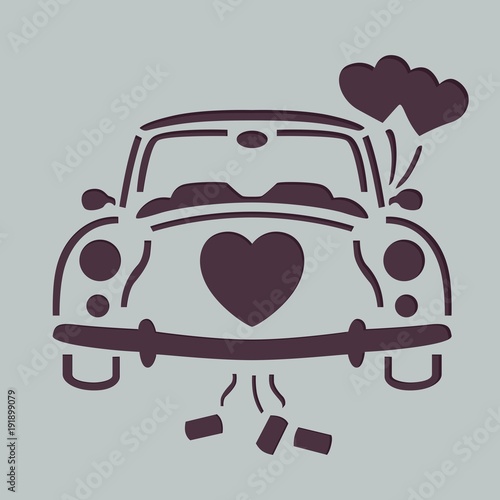 Wedding car stencil