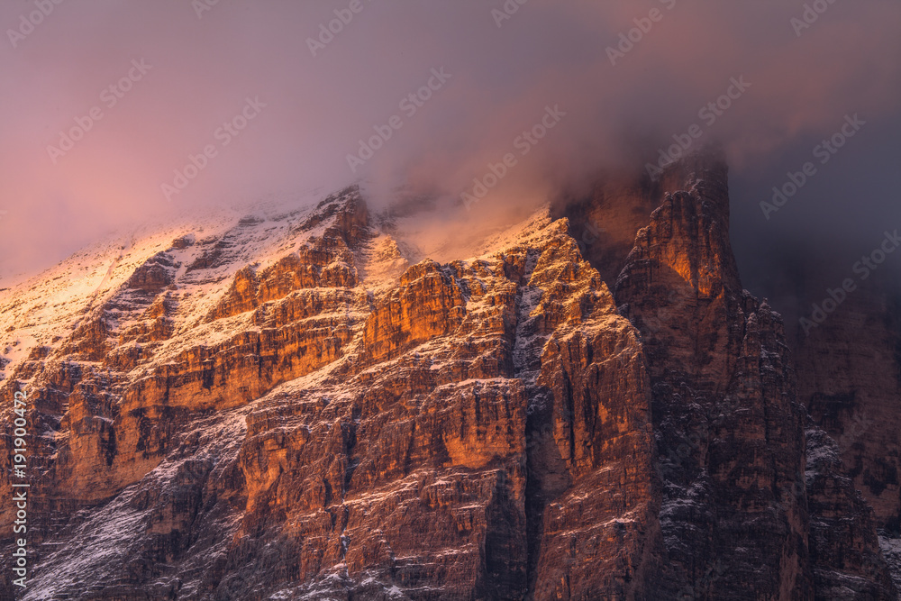 Typical beautiful landscape in Dolomites