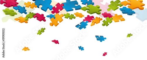 colored decor with puzzle elements