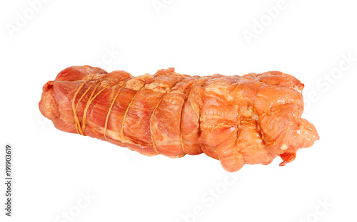 Baked Meat isolated on white background