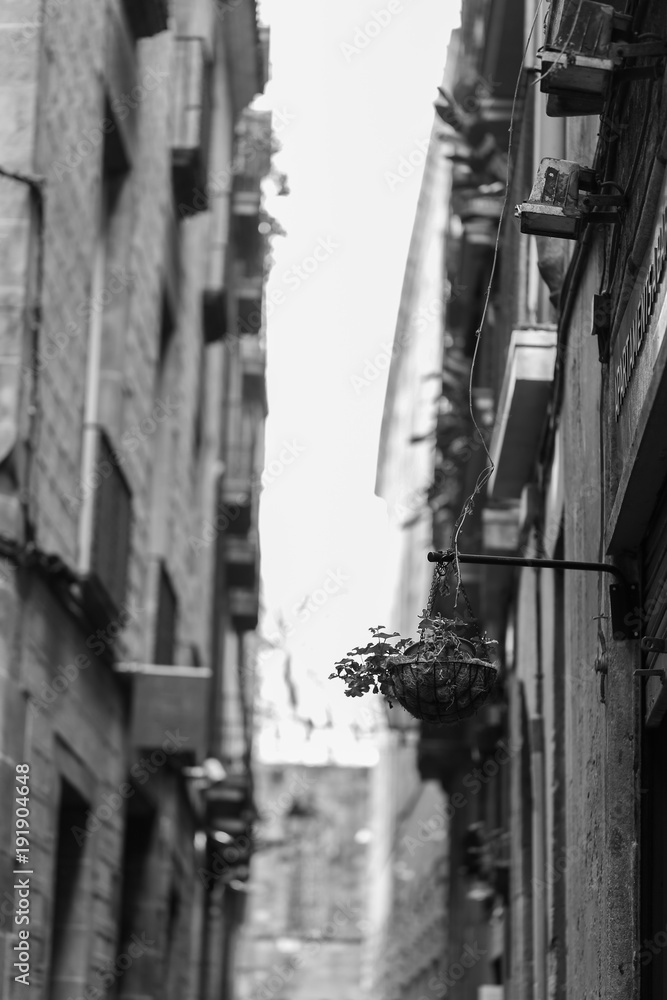 Back lane in Barcelona (Black & White)