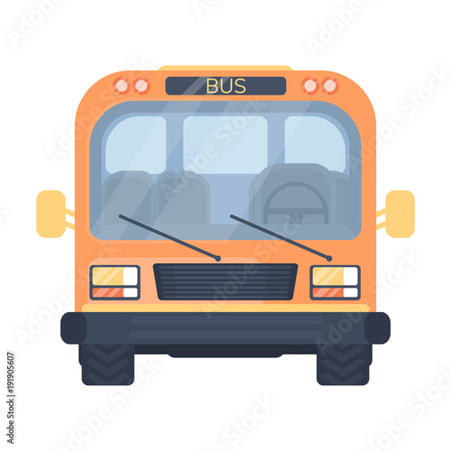 School bus. Vehicle for transportation passengers.