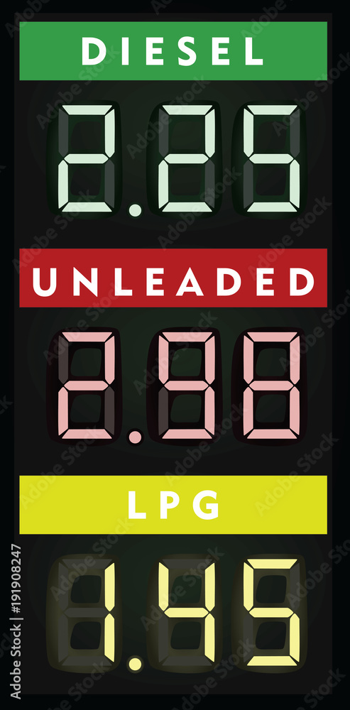Fototapeta premium Fuel dashboard. vector illustration