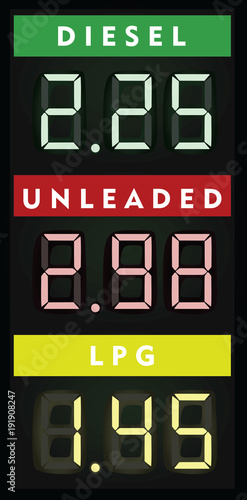 Fuel dashboard. vector illustration