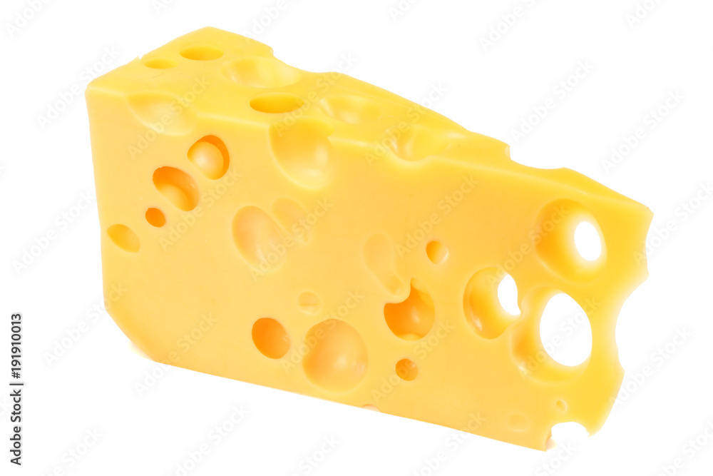 piece of cheese isolated on white background piece of cheese isolated on white background