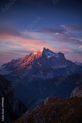 Typical beautiful landscape in Dolomites