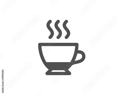 Espresso coffee icon. Hot drink sign. Beverage symbol. Quality design elements. Classic style. Vector