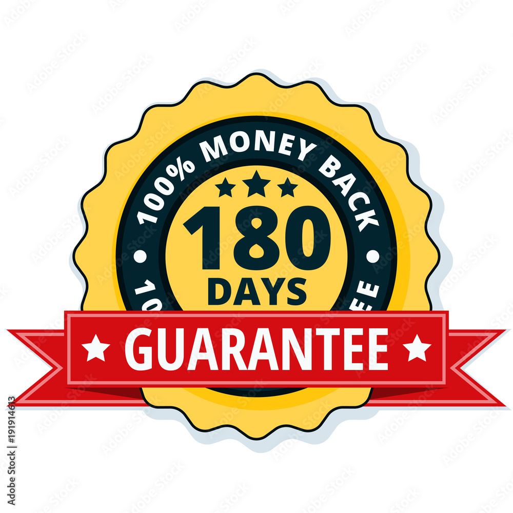 180 Days Money Back illustration 180 Days Money Back illustration