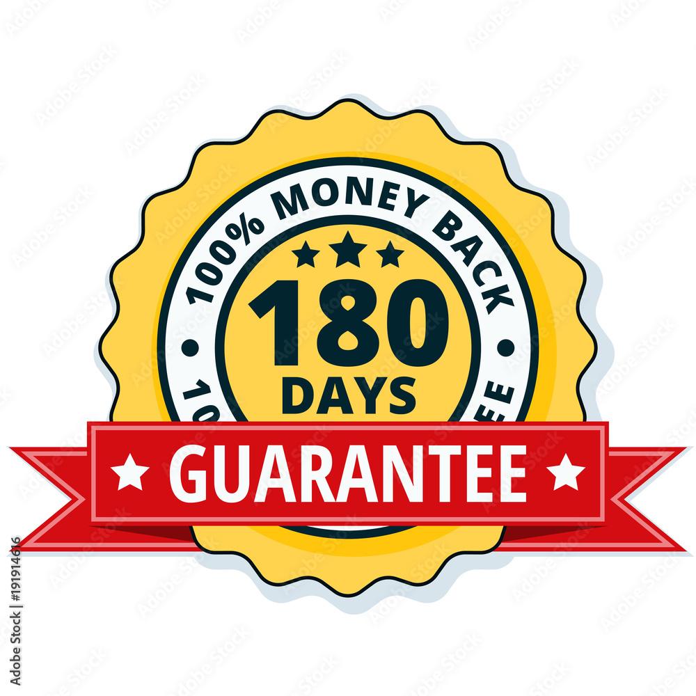 180 Days Money Back illustration 180 Days Money Back illustration